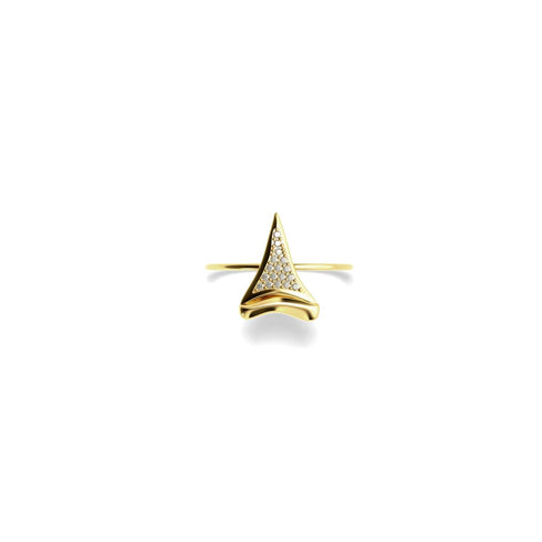 Anneau de dent de requin par Lauren Howe | Or Vermeil .925 | Cristal