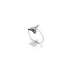 Anneau de dent de requin par Lauren Howe | Argent sterling .925 | Cristal