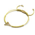 Shark Tooth Sand Macrame Bracelet by Lauren Howe | .925 Sterling Gold Vermeil | Crystal