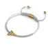 Shark Tooth White Macrame Bracelet by Lauren Howe | .925 Sterling Silver Gold Vermeil | Crystal