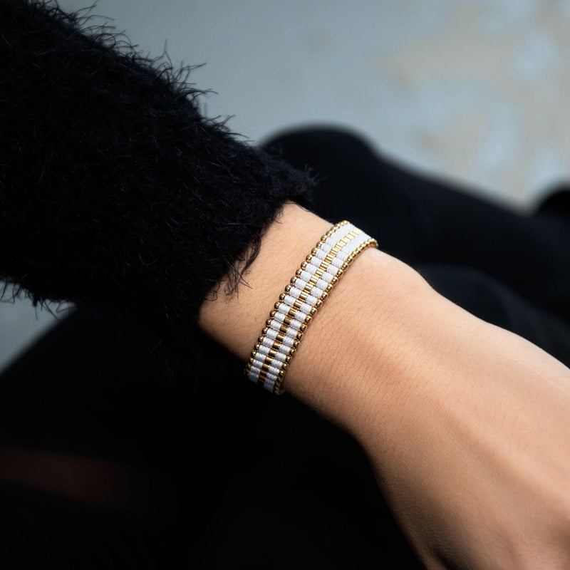 Blanc | Or 18 carats | Bracelet Amici