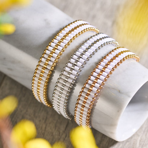Blanc | Or 18 carats | Bracelet Amici