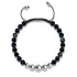 Agate ligne noire | Argent | Bracelet en macramé de pierres précieuses d'équilibre