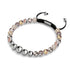 Brown Line Agate | Silver | Balance Gemstone Macrame Bracelet