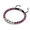 Agate de Mûrier | Argent | Bracelet en macramé de pierres précieuses d'équilibre