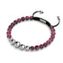 Agate de Mûrier | Argent | Bracelet en macramé de pierres précieuses d'équilibre