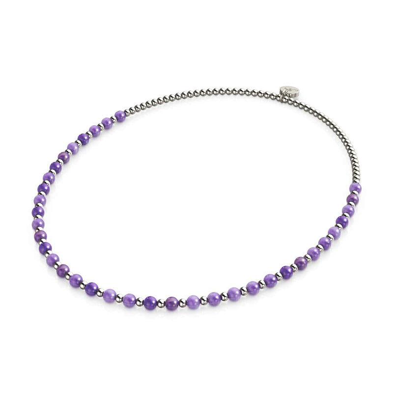 Amethyst x White Gold | Boho Gem Wrap