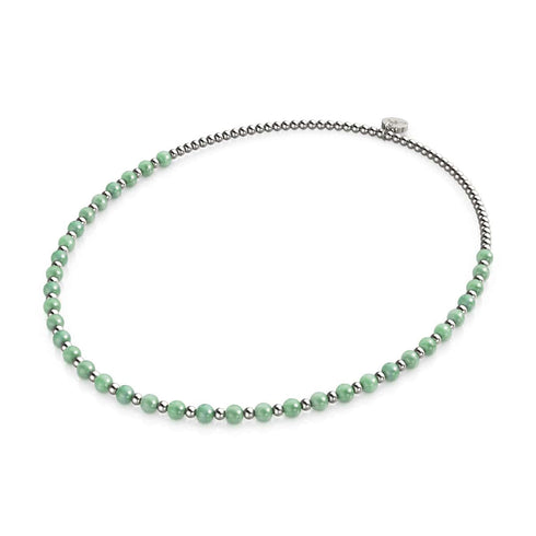 Aventurine verte x or blanc | Enveloppe de pierres précieuses Boho