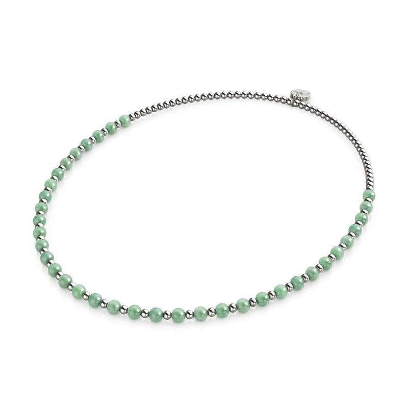 Aventurine verte x or blanc | Enveloppe de pierres précieuses Boho