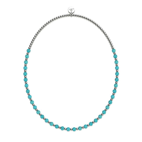 Turquoise x Or Blanc | Enveloppe de pierres précieuses Boho