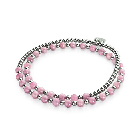 Quartz pastèque x or blanc | Enveloppe de pierres précieuses Boho