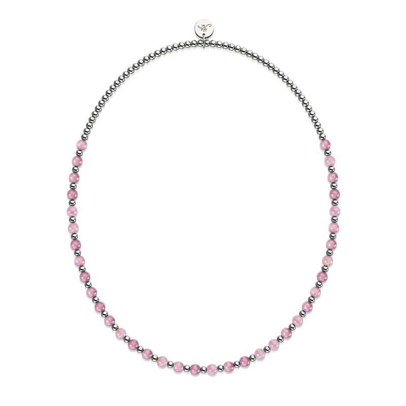 Quartz pastèque x or blanc | Enveloppe de pierres précieuses Boho