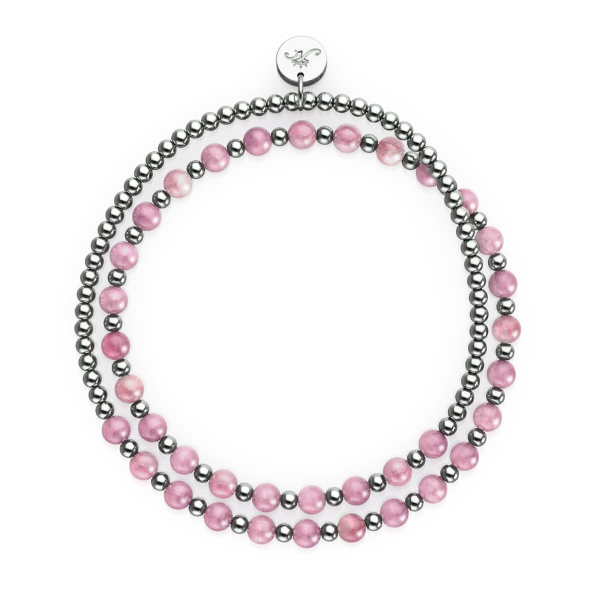 Quartz pastèque x or blanc | Enveloppe de pierres précieuses Boho