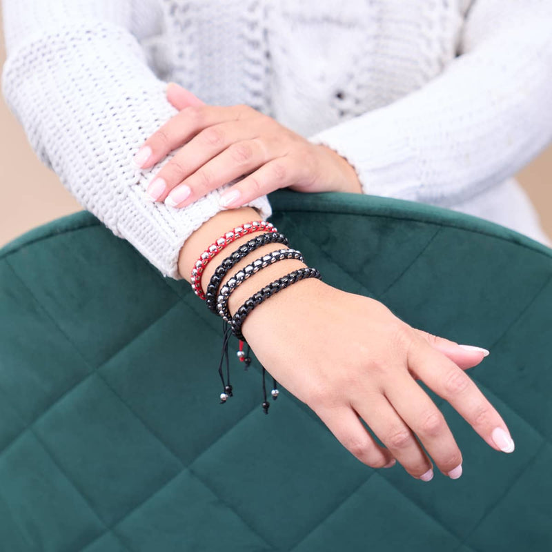 Noir x Gunmetal | Bracelet Maillons Catena