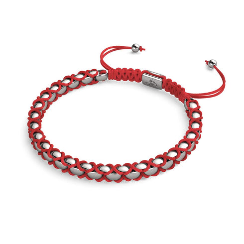 Rubis x Argent | Bracelet Maillons Catena