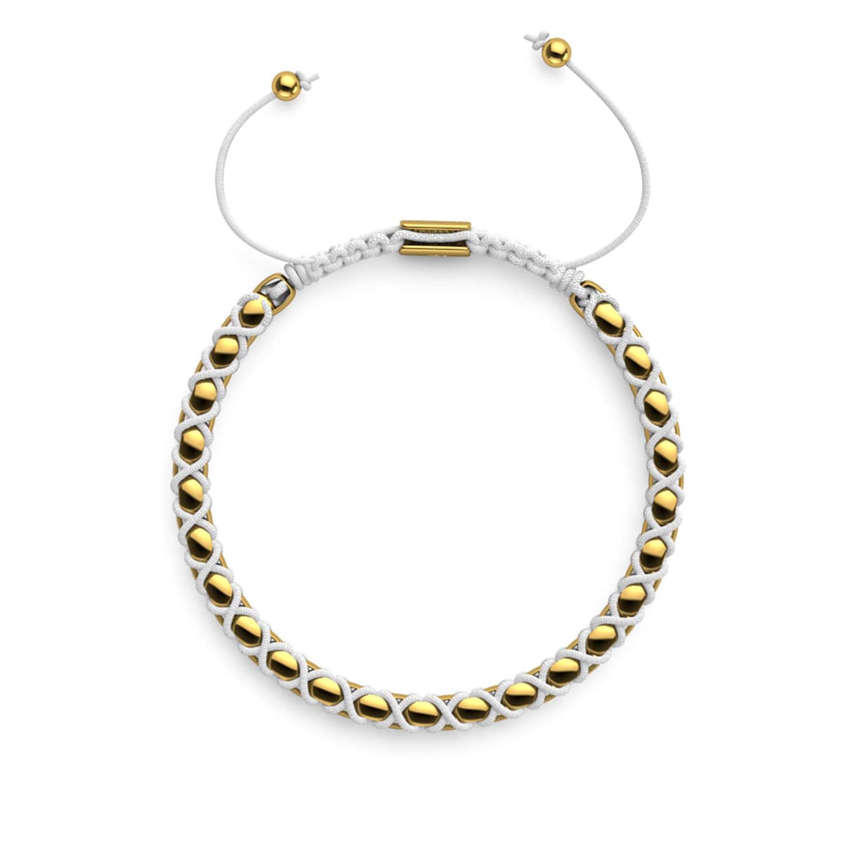 Blanc x Or | Bracelet Maillons Catena