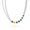 Chakra arc-en-ciel | Collier chaîne 7 pierres précieuses | Argent