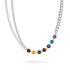 Chakra arc-en-ciel | Collier chaîne 7 pierres précieuses | Argent