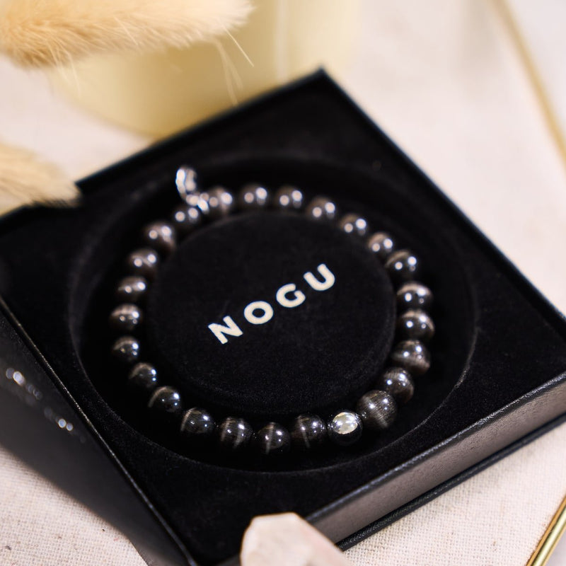 Martre noire | Argent sterling .925 | Bracelet en verre du Cheshire