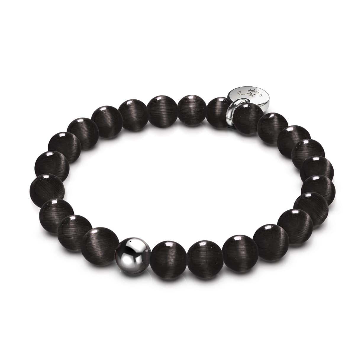 Martre noire | Argent sterling .925 | Bracelet en verre du Cheshire