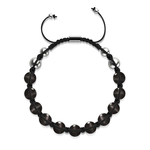 Martre noire | Argent | Bracelet Cheshire Glass Charmballa