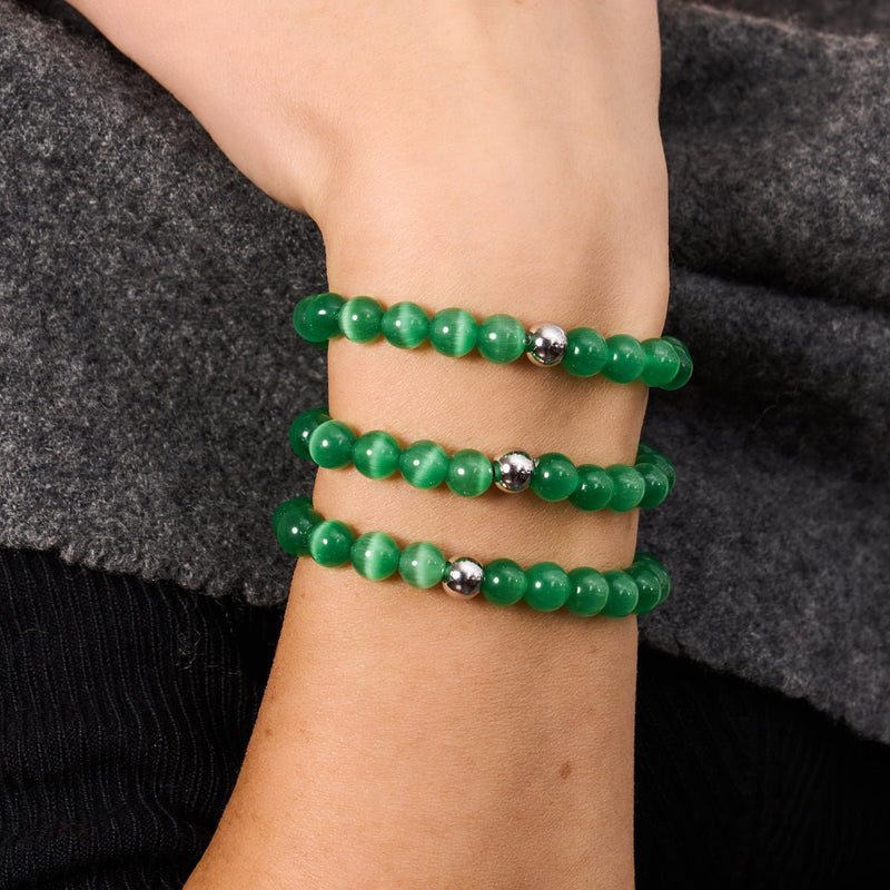 chenille | Argent sterling .925 | Bracelet en verre du Cheshire