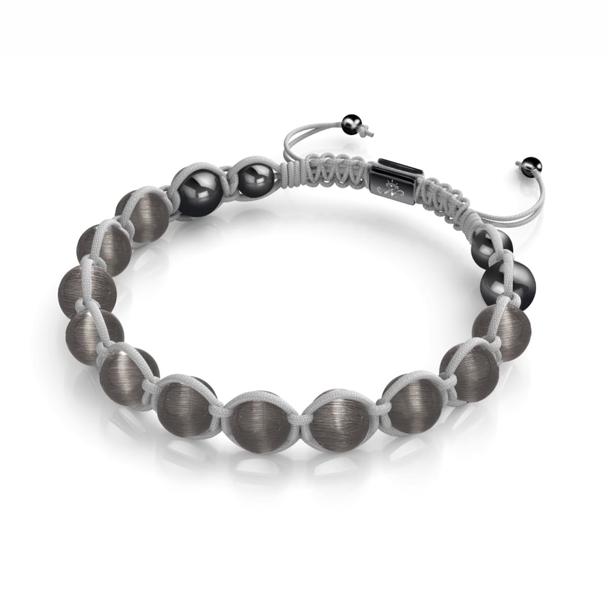 Charbon | Argent | Bracelet Cheshire Glass Charmballa