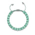 Teal | Silver | Cheshire Glass Double Macrame Bracelet