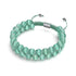 Teal | Silver | Cheshire Glass Double Macrame Bracelet