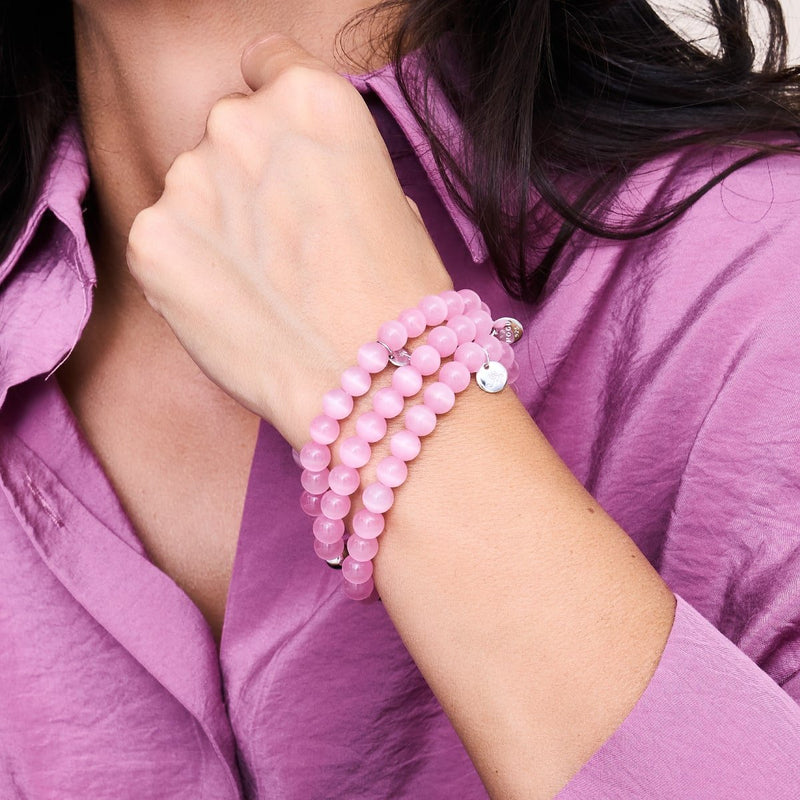 Pastèque | Argent sterling .925 | Bracelet en verre du Cheshire