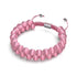 Watermelon | Silver | Cheshire Glass Double Macrame Bracelet