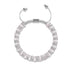 Blanc | Argent | Bracelet double macramé en verre Cheshire