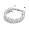 Blanc | Argent | Bracelet double macramé en verre Cheshire