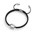 Cowrie Shell Black Macrame Bracelet | .925 Sterling Silver