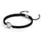 Bracelet macramé noir coquillage cauri | Argent sterling .925