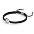 Bracelet macramé noir coquillage cauri | Argent sterling .925