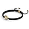 Bracelet macramé noir coquillage cauri | .925 Argent Sterling Or Vermeil