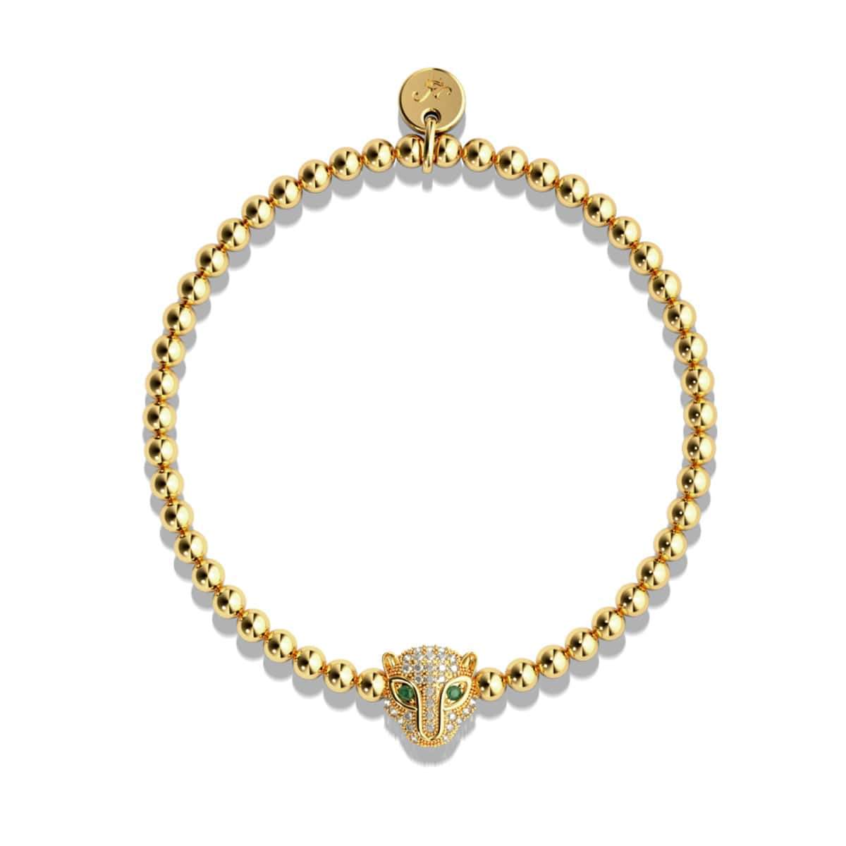 féroce | Or 18 carats | Bracelet chat en cristal