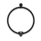 féroce | Bronze à canon | Bracelet chat en cristal