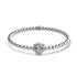 féroce | Argent | Bracelet chat en cristal