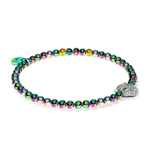 féroce | Licorne Argent | Bracelet chat en cristal