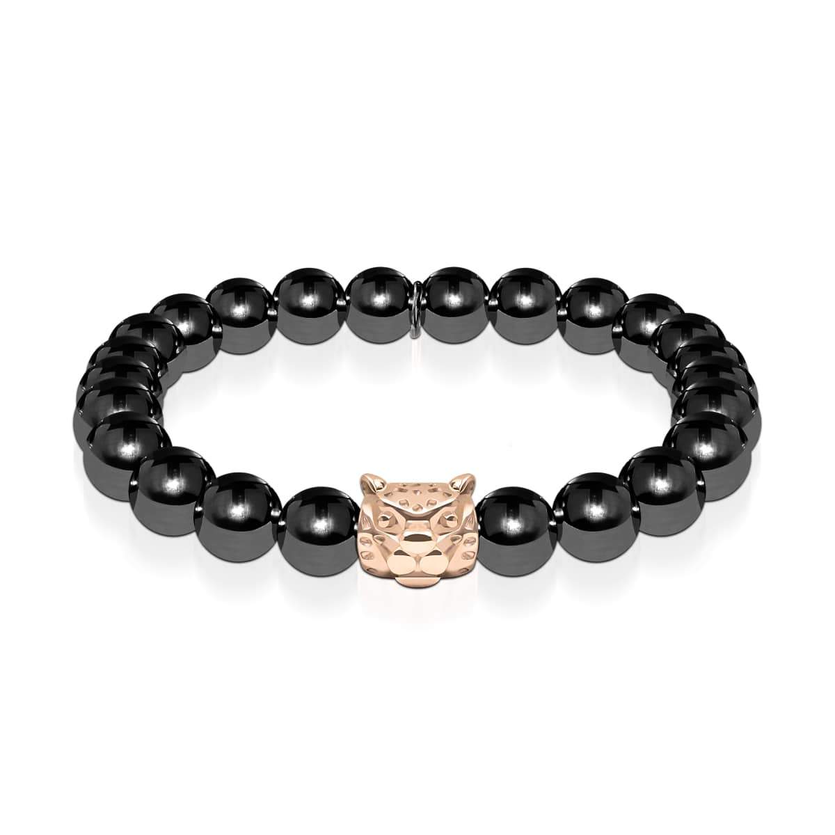 Leopard | Gunmetal & 18k Rose Gold | Crystal Cat