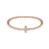 béni | Or rose 18 carats | Bracelet à breloques croix en cristal