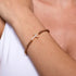 béni | Or rose 18 carats | Bracelet à breloques croix en cristal