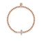 béni | Or rose 18 carats | Bracelet à breloques croix en cristal