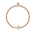 béni | Or rose 18 carats | Bracelet à breloques croix en cristal
