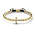 Crystal Cross | 18k Gold | Black | Macrame Charmballa Bracelet