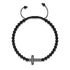 Crystal Cross | Gunmetal | Black | Macrame Charmballa Bracelet