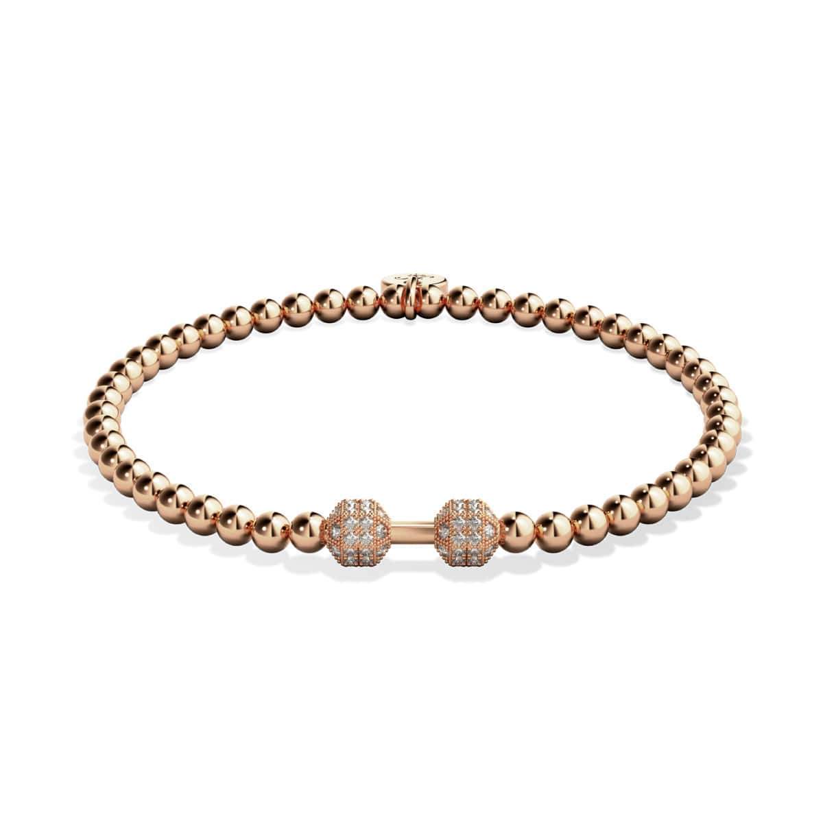 Pompe | Or rose 18 carats | Bracelet de remise en forme en cristal