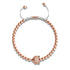 Crystal Fox | 18k Rose Gold | White | Macrame Charmballa Bracelet